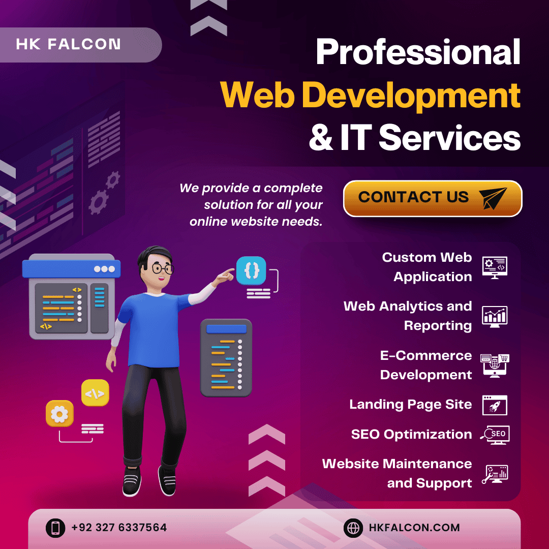 Purple Illustrative Web Development Services Instagram Post